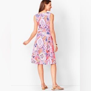 Talbots Edie Paisley Cotton Dress with pockets, size M